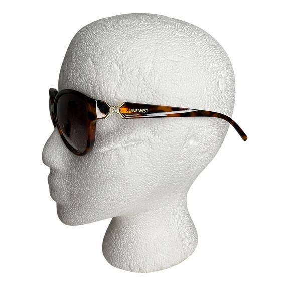 Nine West Sunglasses Women's Chaya Cat Eye In Shiny Tortoise - Picture 4 of 11